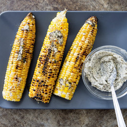 Husk-grilled corn