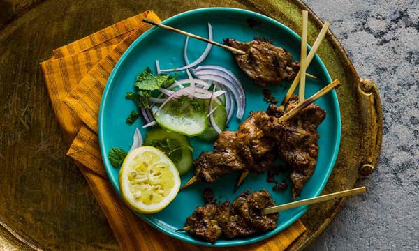 Hyderabadi mutton or lamb kebab (Pathar ka gosht)