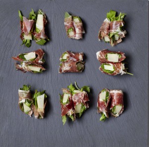 Ibérico, Manchego and rocket bites