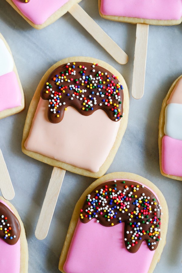 Ice cream pop cookies