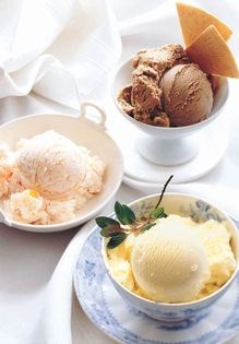 Ice cream social peach ice cream