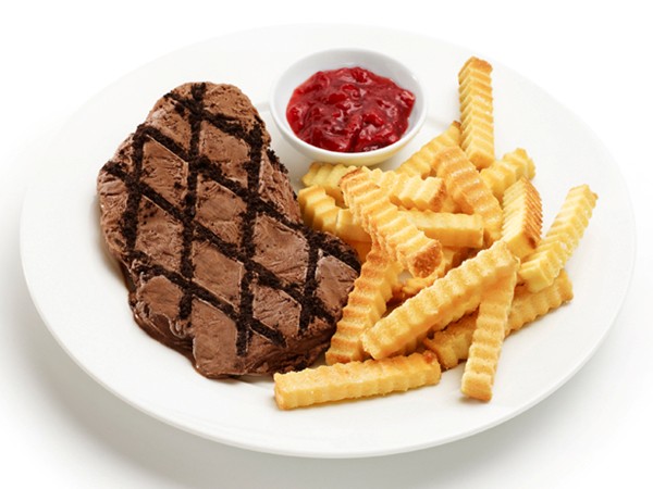 Ice cream steak frites