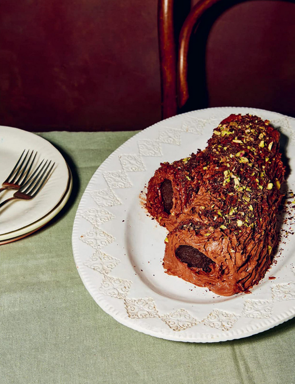 Ice cream Yule log