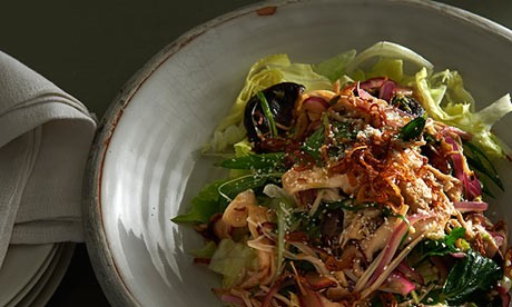 Iceberg lettuce & mushroom salad