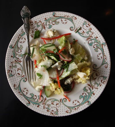 Iceberg salad with blue cheese vinaigrette