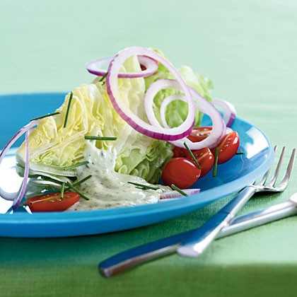 Iceberg wedge with buttermilk-herb dressing