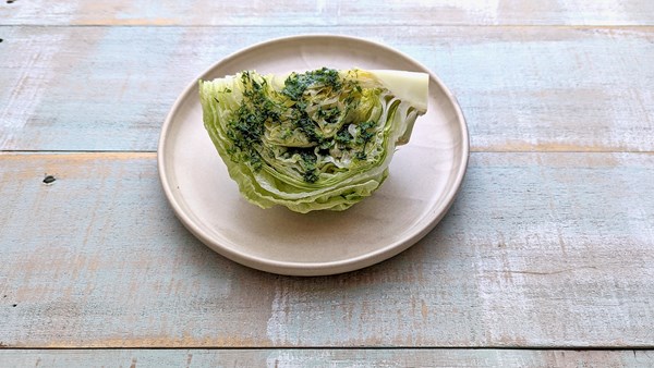 Iceberg wedge with herb dressing