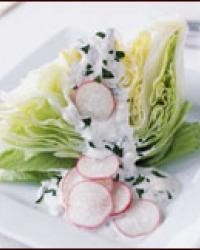 Iceberg wedges with blue cheese dressing