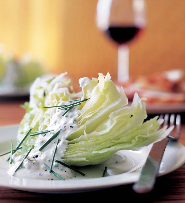 Iceberg wedges with blue cheese dressing