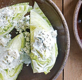 Iceberg wedges with blue cheese buttermilk dressing