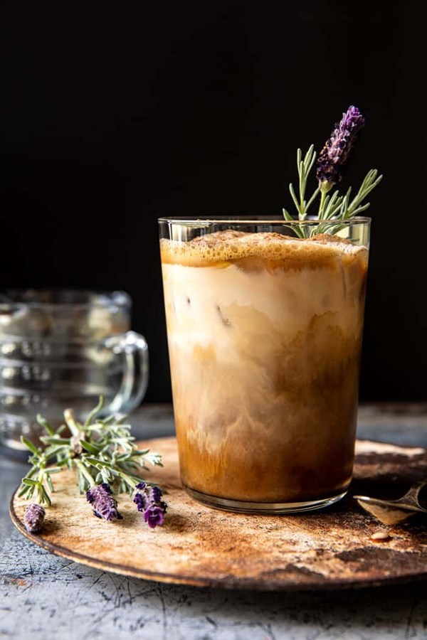 Iced brown sugar latte with shaken espresso