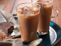 Iced coffee with chile de arbol and dark chocolate