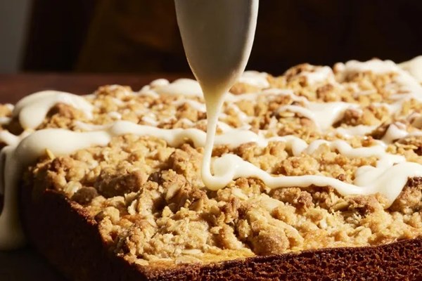 Iced corn coffee cake