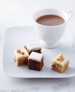 Iced date cake squares