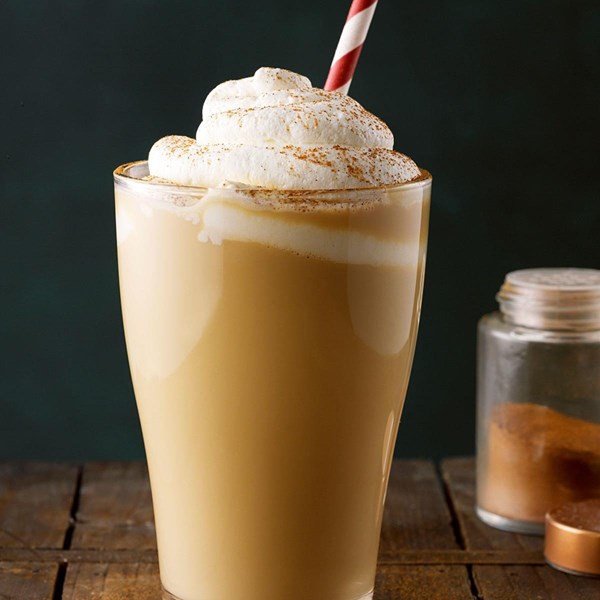 Iced eggnog lattes
