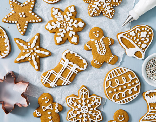 Iced gingerbread cookies