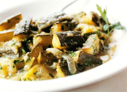 Iced lemon courgettes