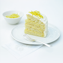 Iced lemon curd layer cake