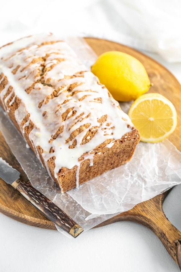 Iced lemon zucchini bread