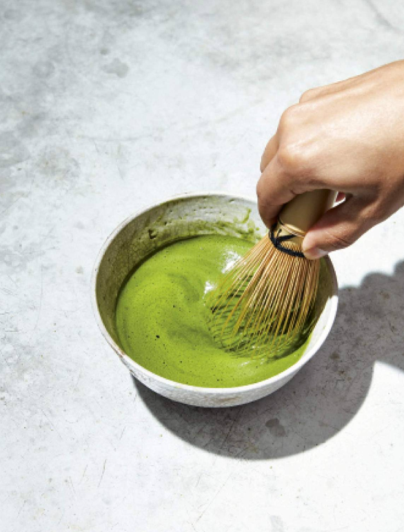 Iced matcha latte