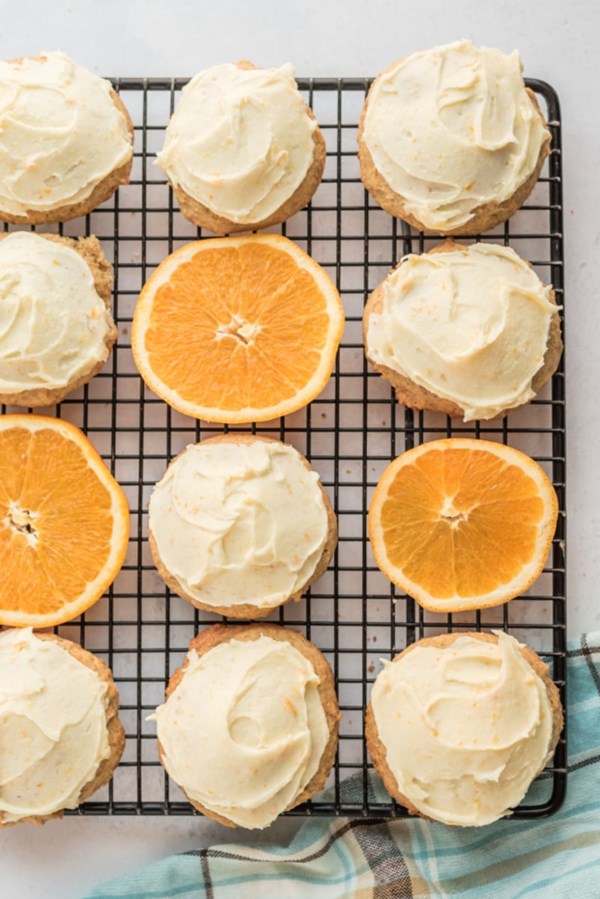 Iced orange cookies