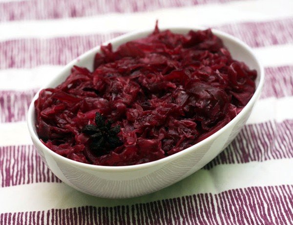 Icelandic pickled red cabbage (Rauðkál)