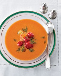 Icy tomato soup