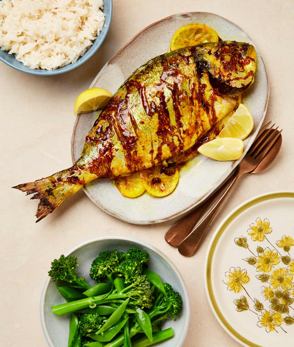 Ikan bakar, or Balinese-style baked fish