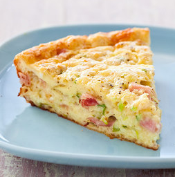 "Impossible" ham-and-cheese pie