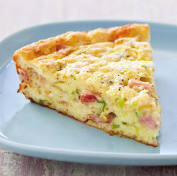 "Impossible" ham-and-cheese pie