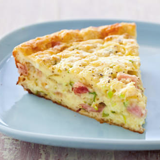 "Impossible" ham-and-cheese pie