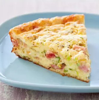 "Impossible" ham-and-cheese pie