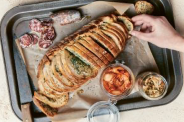 Impressive whole-loaf garlic bread