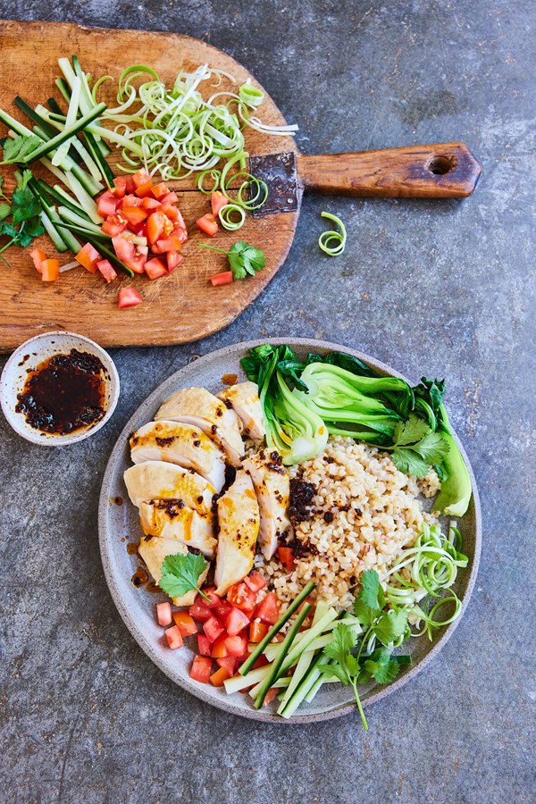 Inauthentic Singaporean chicken rice