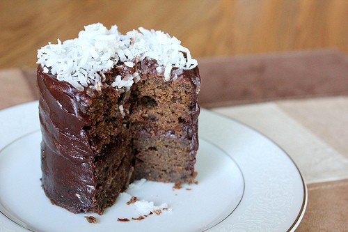 Incredibly moist chocolate prune cake (with chocolate butter frosting)
