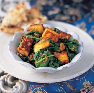 Indian cheese with spinach
