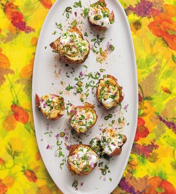 Indian-ish baked potatoes