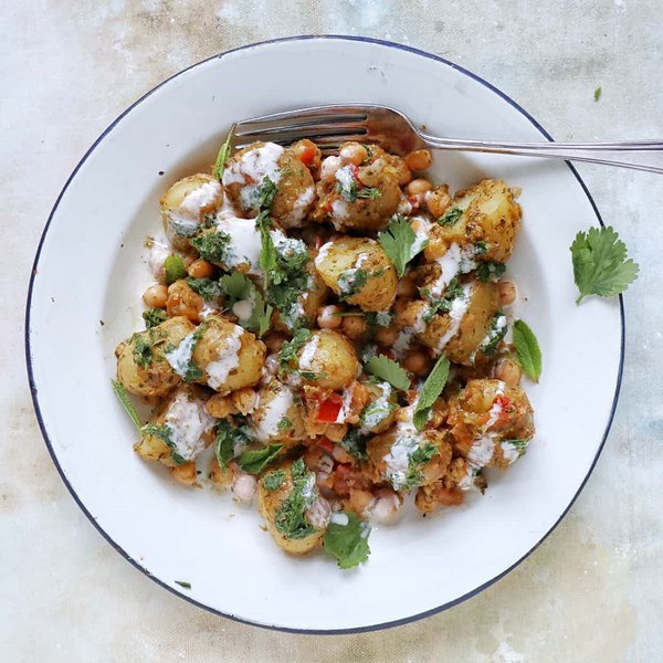 Indian Jersey and chickpea salad