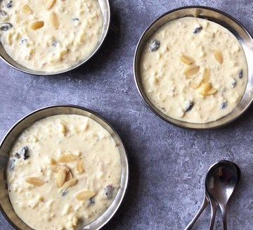 Indian rice pudding (kheer)