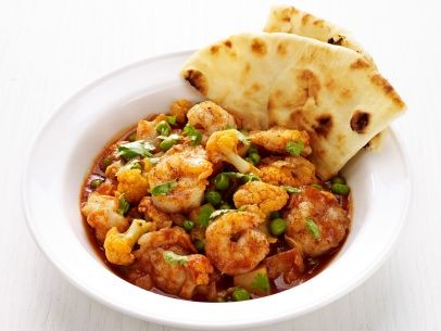 Indian shrimp with cauliflower