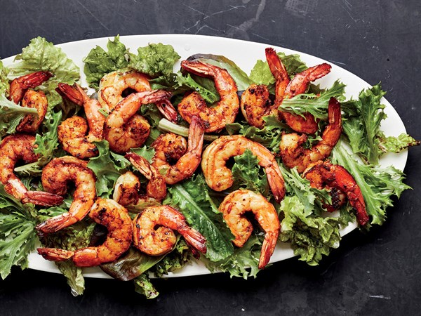 Indian spice-rubbed shrimp