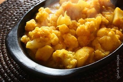 Indian spiced cauliflower and potato