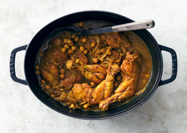 Indian-spiced chicken with chickpeas and spinach