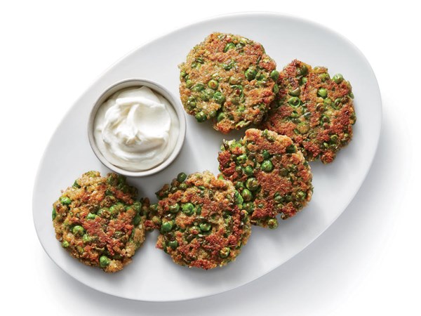 Indian-spiced pea fritters