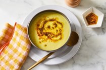 Indian-spiced potato and leek soup
