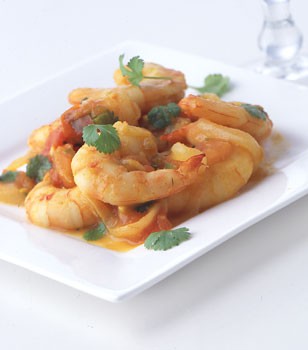 Indian-spiced shrimp
