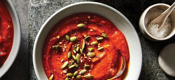 Indian-spiced sweet potato soup