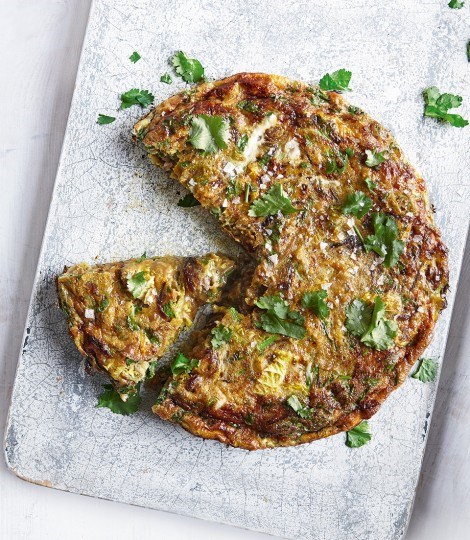Indian spiced vegetable frittata