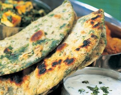 Indian spinach bread (Palak roti)