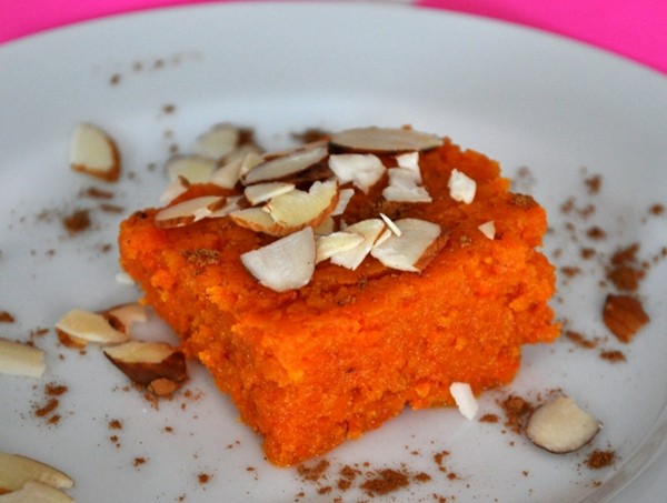 Indian-style spiced carrot bars (Gajar ka halwa)